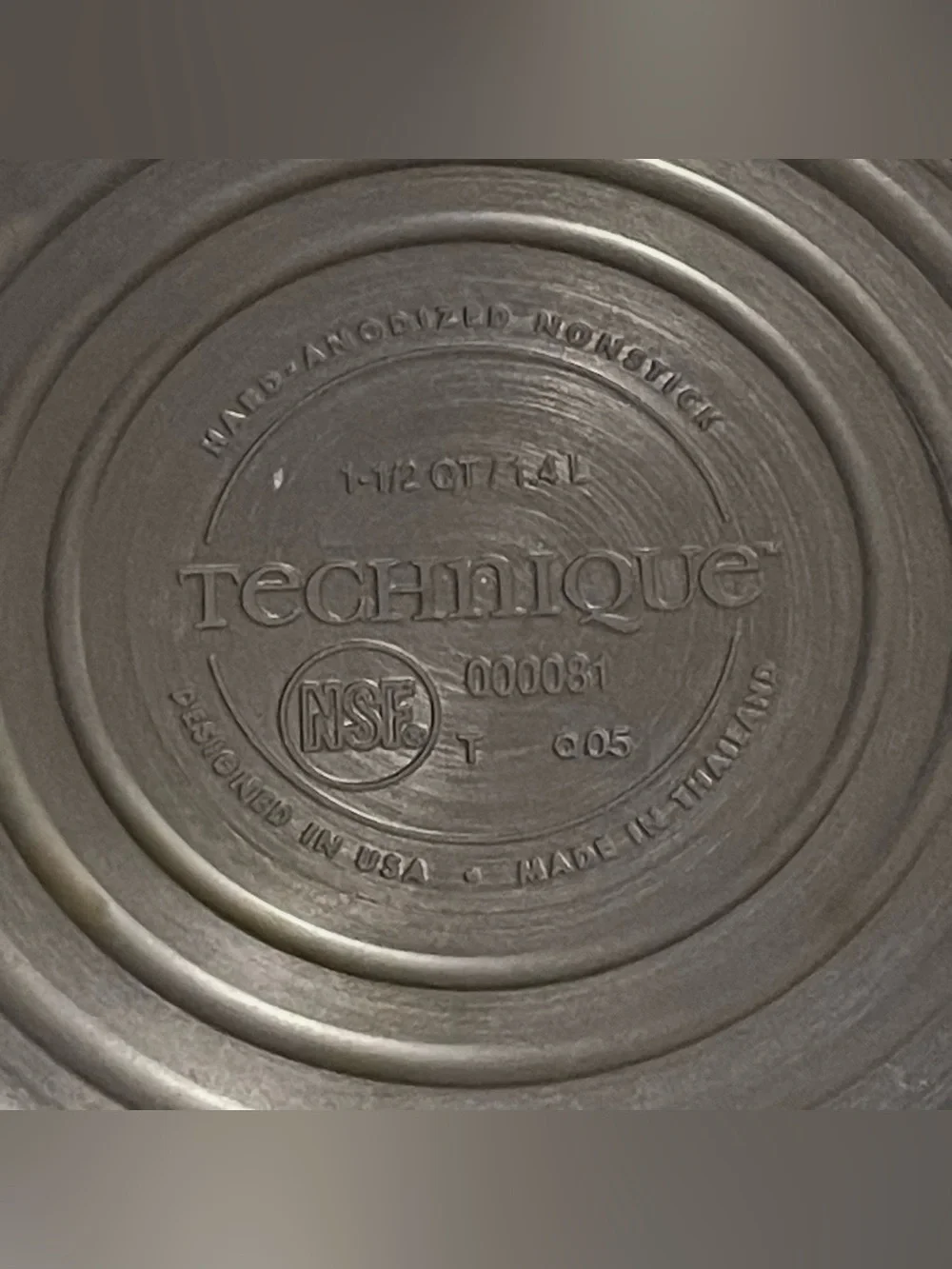 Technique Commercial Anodized Non-Stick 2Qt Chef Sauté Sauce Fry Pan & Lid